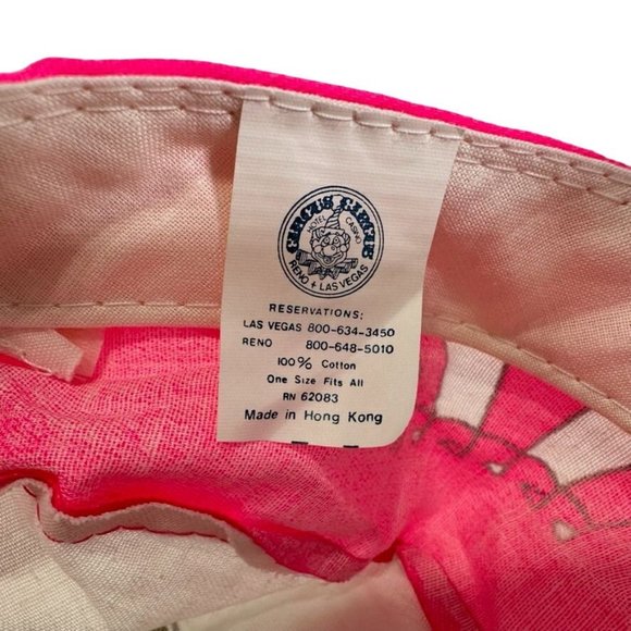 Vintage CIRCUS CIRCUS Hotel Casino LAS VEGAS Painters Cap Pink White Snapback - Picture 10 of 10